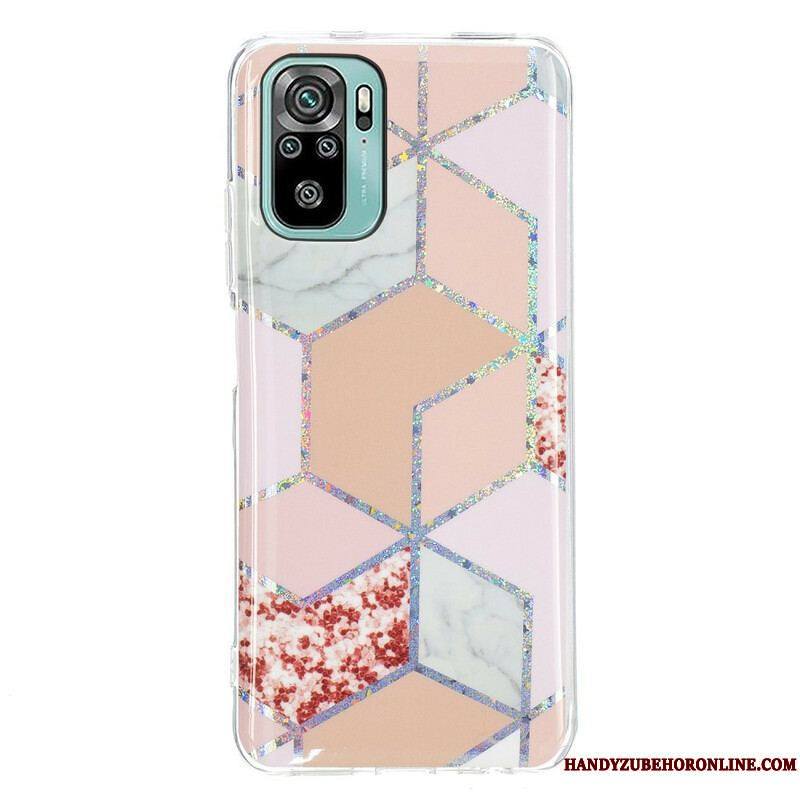 Coque Xiaomi Redmi Note 10/10S/Poco M5s Marbre Géométrie