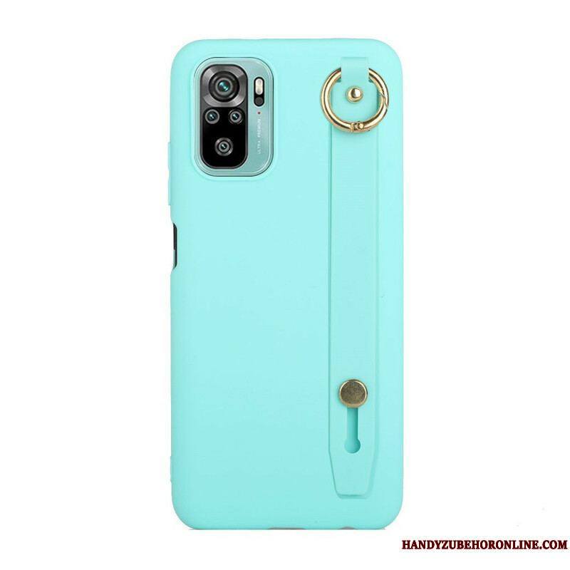 Coque Xiaomi Redmi Note 10/10S/Poco M5s Silicone avec Sangle Support