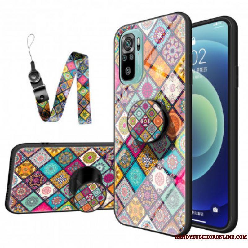 Coque Xiaomi Redmi Note 10/10S/Poco M5s Support Magnétique Patchwork