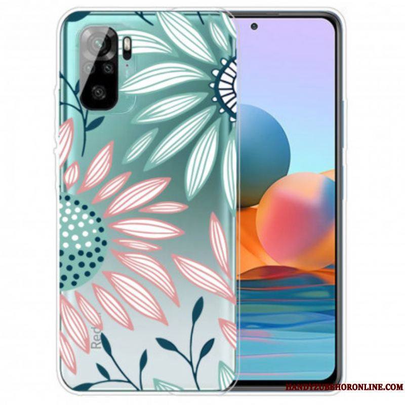 Coque Xiaomi Redmi Note 10/10S/Poco M5s Transparente Une Fleur