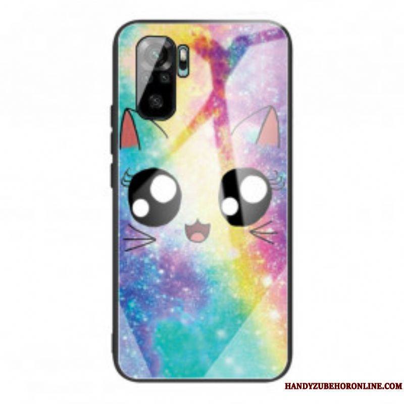 Coque Xiaomi Redmi Note 10/10S/Poco M5s Verre Trempé Chat