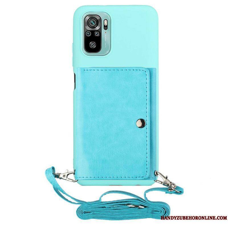 Coque Xiaomi Redmi Note 10/10S/Poco M5s à Bandoulière Porte-cartes