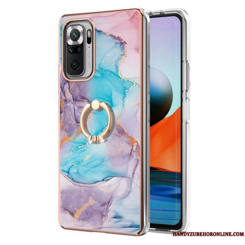 Coque Xiaomi Redmi Note 10 Pro Marbre avec Anneau-Support