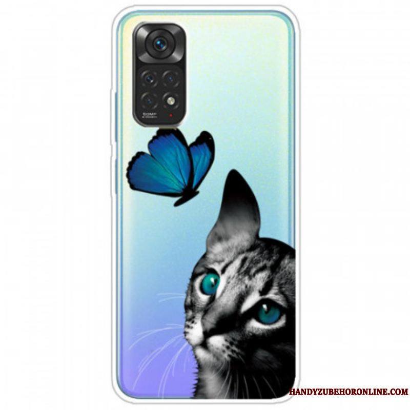 Coque Xiaomi Redmi Note 11 / 11s Chat et Papillon