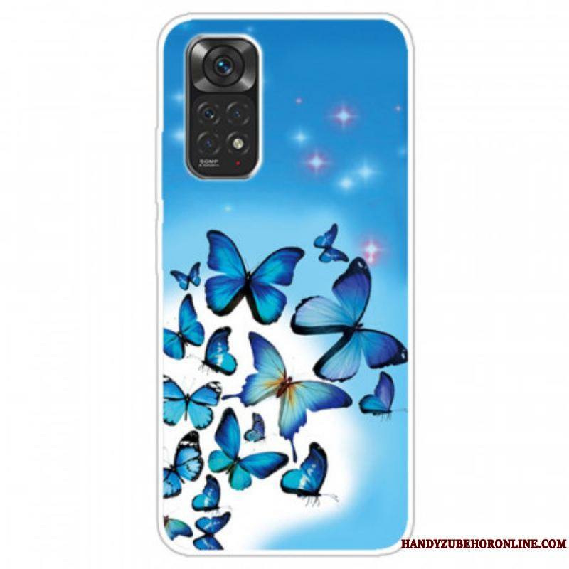 Coque Xiaomi Redmi Note 11 / 11s Papillons Bleus