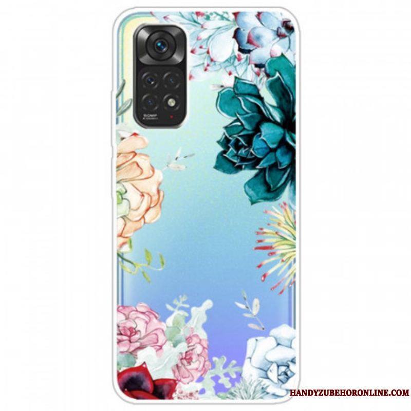 Coque Xiaomi Redmi Note 11 / 11s Transparente Fleurs Aquarelle