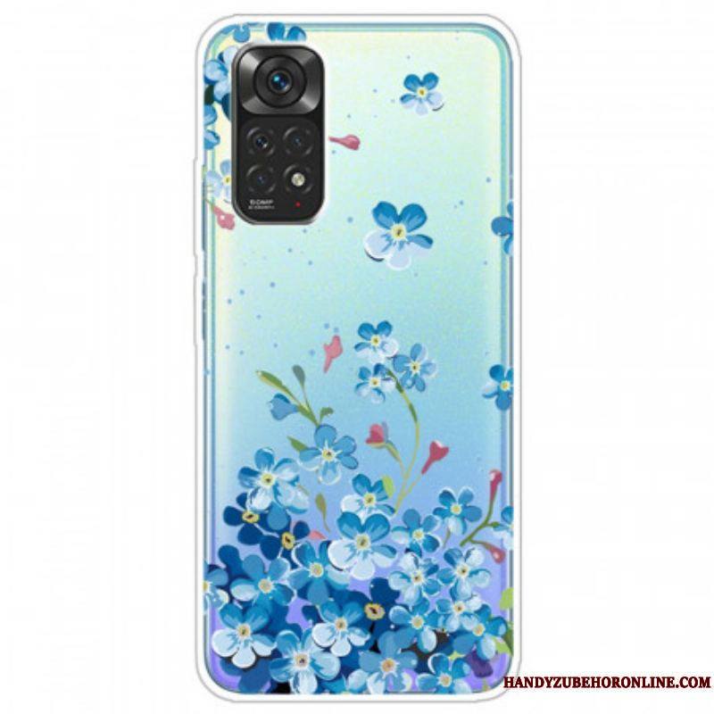 Coque Xiaomi Redmi Note 11 Pro /  Note 11 Pro 5G Bouquet de Fleurs Bleues