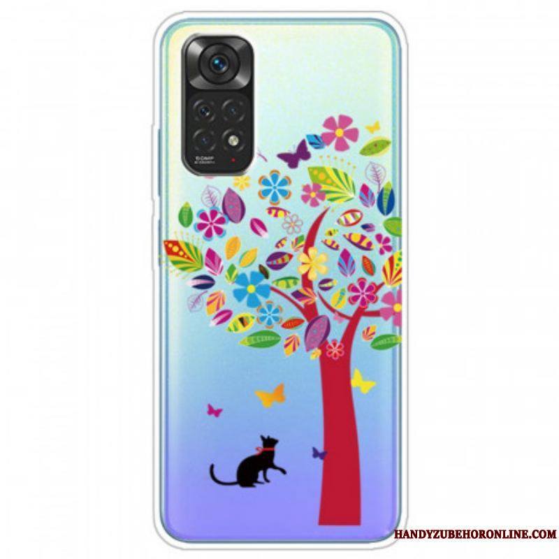 Coque Xiaomi Redmi Note 11 Pro /  Note 11 Pro 5G Chat sous l'Arbre Coloré