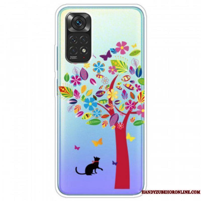 Coque Xiaomi Redmi Note 11 Pro / Note 11 Pro 5G Chat sous l'Arbre Coloré