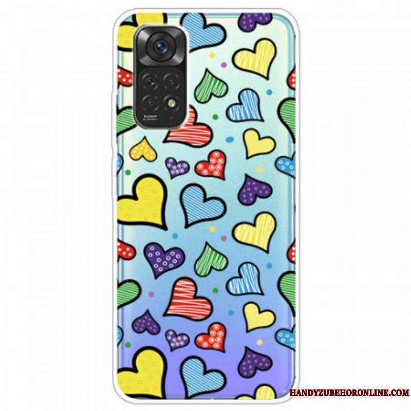 Coque Xiaomi Redmi Note 11 Pro / Note 11 Pro 5G Coeurs Multicolores