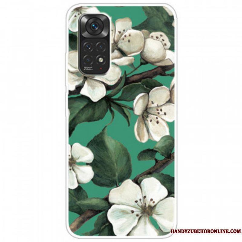 Coque Xiaomi Redmi Note 11 Pro /  Note 11 Pro 5G Fleurs Blanches