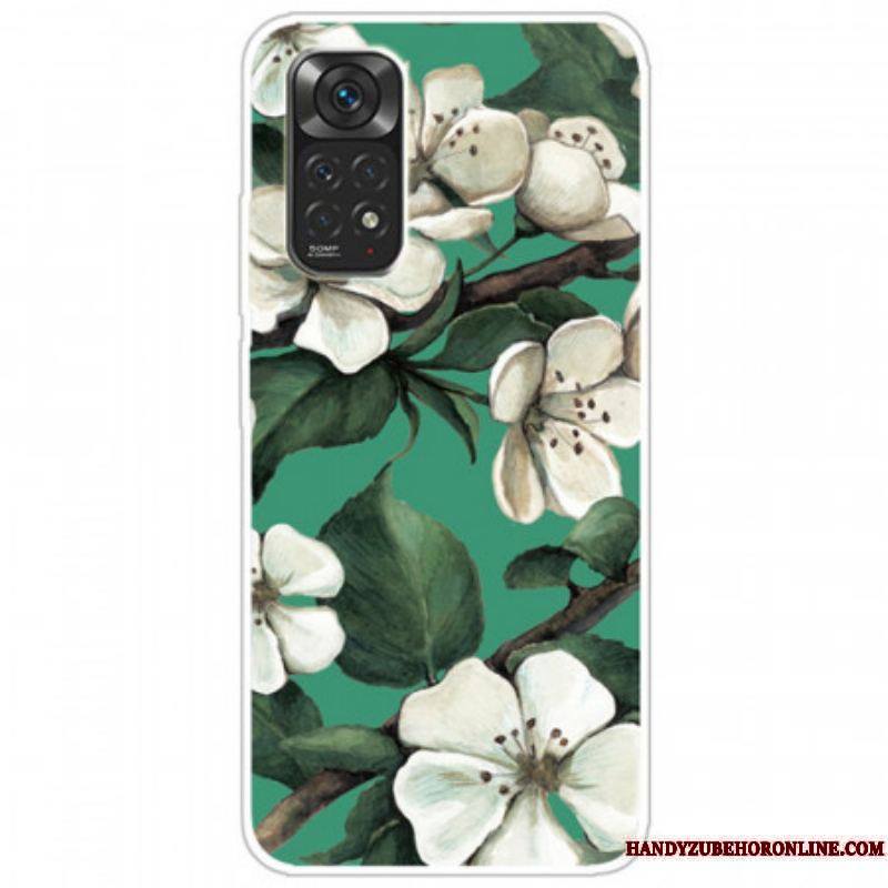 Coque Xiaomi Redmi Note 11 Pro / Note 11 Pro 5G Fleurs Blanches