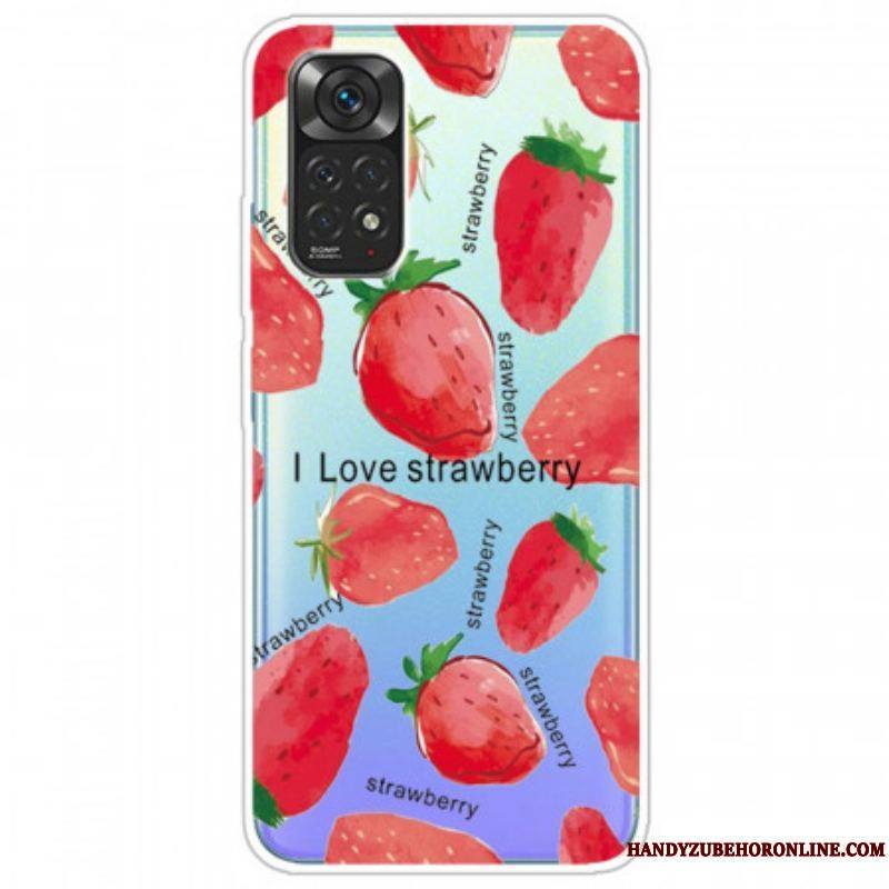 Coque Xiaomi Redmi Note 11 Pro /  Note 11 Pro 5G Fraises / i Love Strawberry