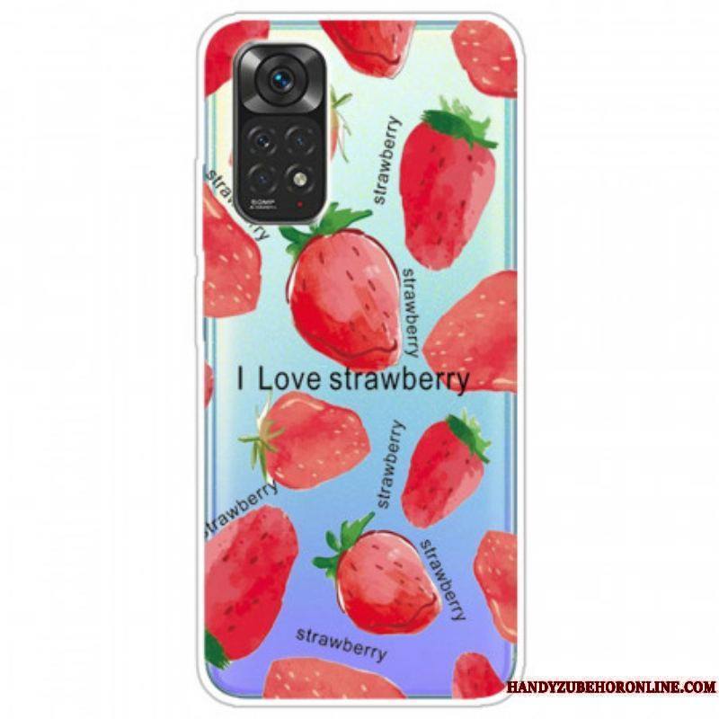 Coque Xiaomi Redmi Note 11 Pro / Note 11 Pro 5G Fraises / i Love Strawberry