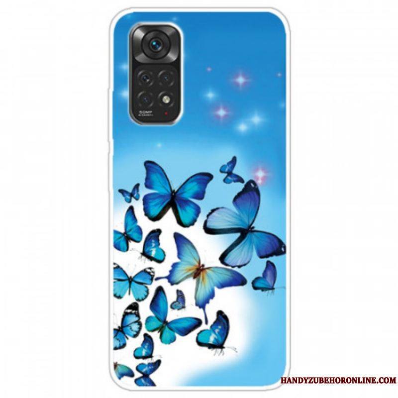 Coque Xiaomi Redmi Note 11 Pro /  Note 11 Pro 5G Papillons Bleus