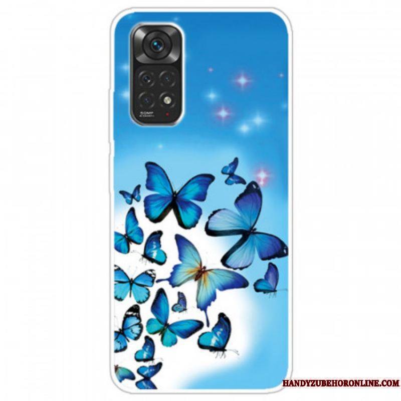Coque Xiaomi Redmi Note 11 Pro / Note 11 Pro 5G Papillons Bleus