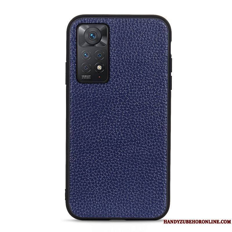 Coque Xiaomi Redmi Note 11 Pro / Note 11 Pro 5G Véritable Cuir Litchi