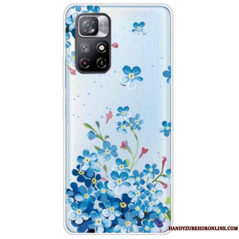 Coque Xiaomi Redmi Note 11 Pro Plus 5G Bouquet de Fleurs Bleues