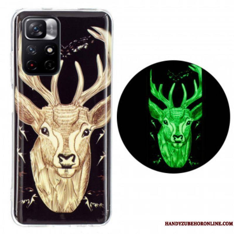 Coque Xiaomi Redmi Note 11 Pro Plus 5G Cerf Majestueux Fluorescente