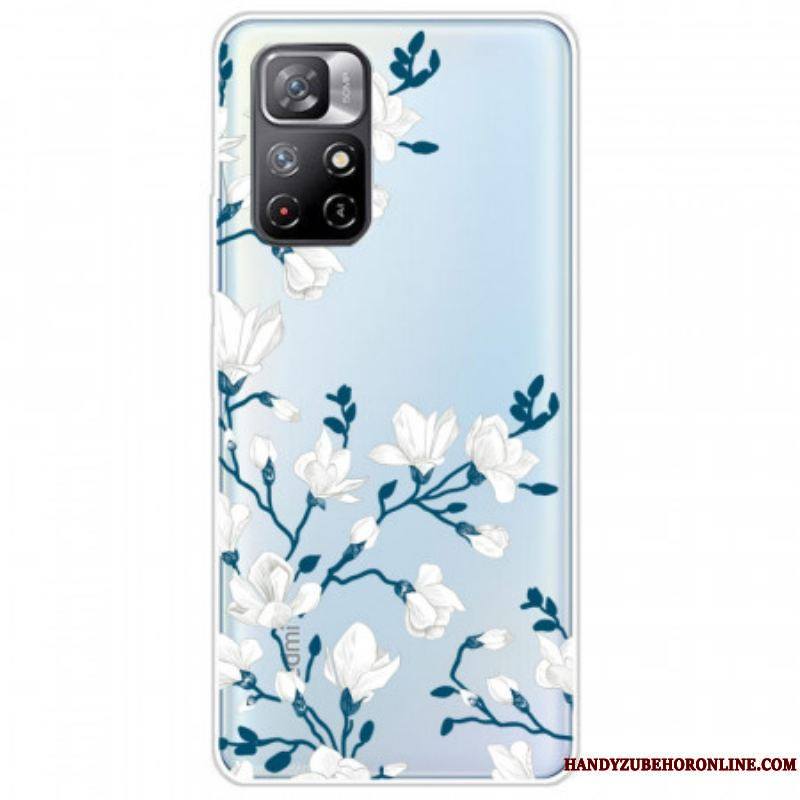 Coque Xiaomi Redmi Note 11 Pro Plus 5G Fleurs Blanches