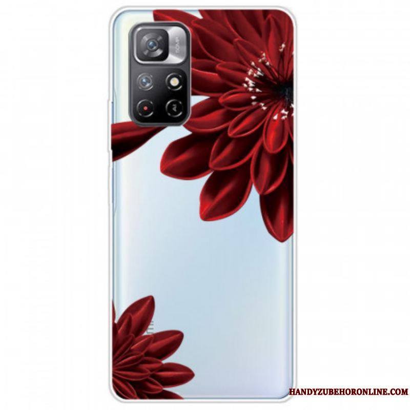 Coque Xiaomi Redmi Note 11 Pro Plus 5G Fleurs Rouges