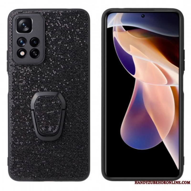 Coque Xiaomi Redmi Note 11 Pro Plus 5G Paillettes Anneau-Support