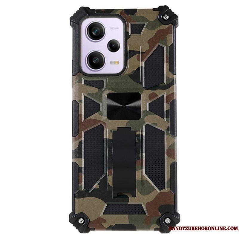 Coque Xiaomi Redmi Note 12/Poco X5 5G Camouflage Support Amovible