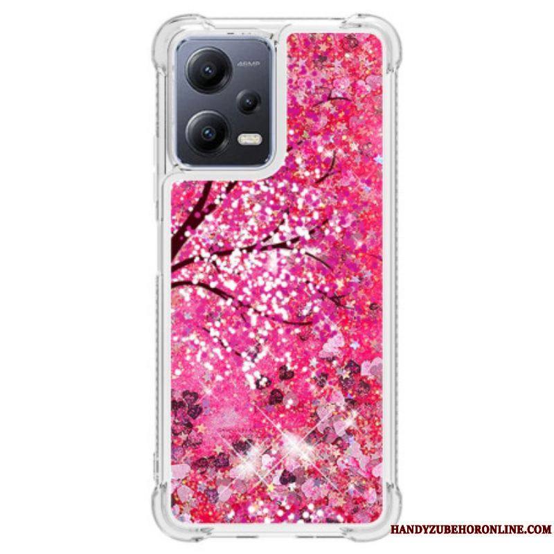 Coque Xiaomi Redmi Note 12/Poco X5 5G Paillettes Arbre