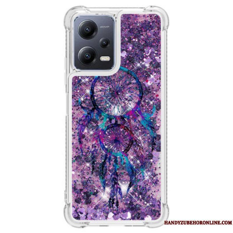 Coque Xiaomi Redmi Note 12/Poco X5 5G Paillettes Attrape Rêves