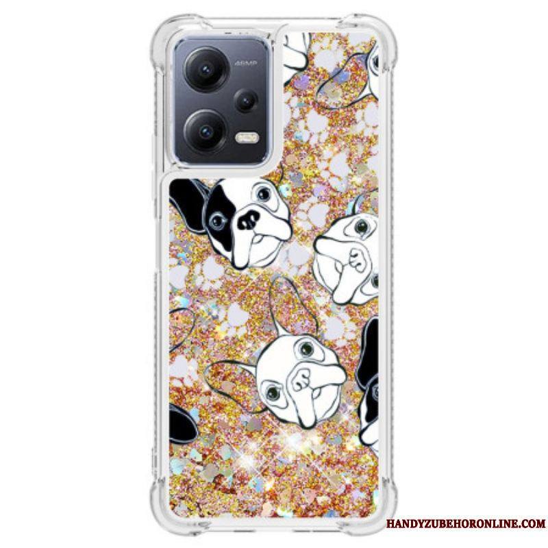 Coque Xiaomi Redmi Note 12/Poco X5 5G Paillettes Mr Chien