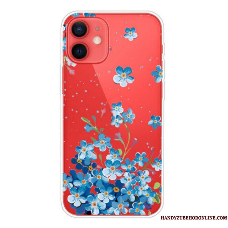 Coque iPhone 13 Mini Bouquet de Fleurs Bleues