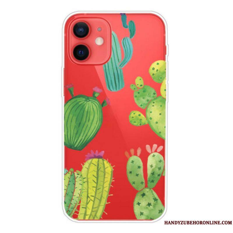 Coque iPhone 13 Mini Cactus Aquarelle