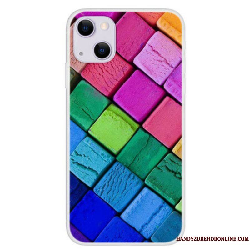 Coque iPhone 13 Mini Cubes Colorés