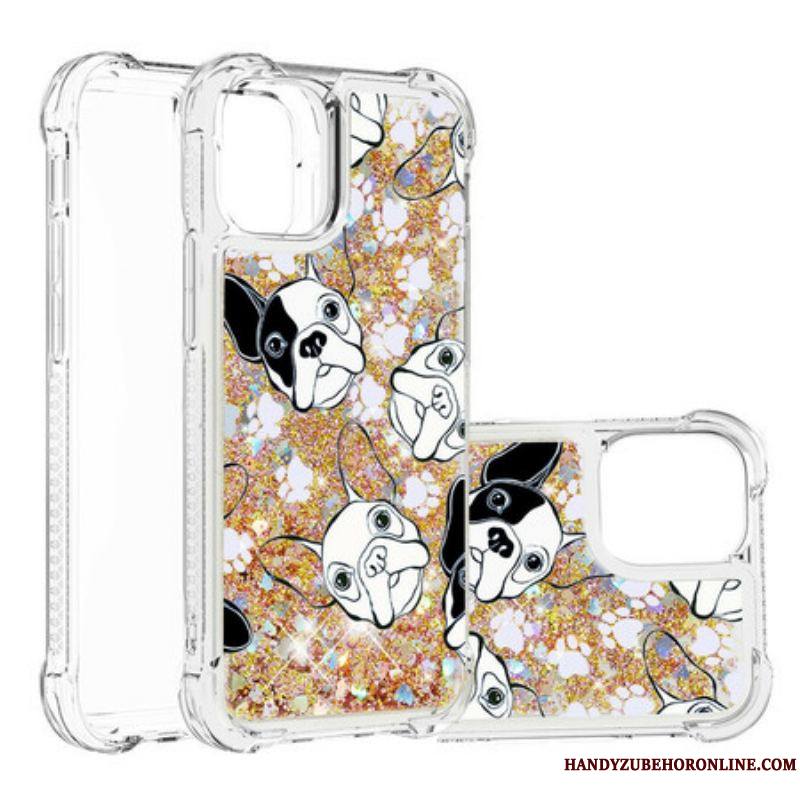 Coque iPhone 13 Mini Mr Chien Paillettes