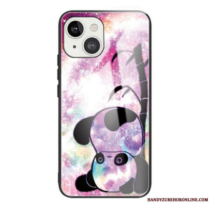 Coque iPhone 13 Mini Verre Trempé Panda et Bambou