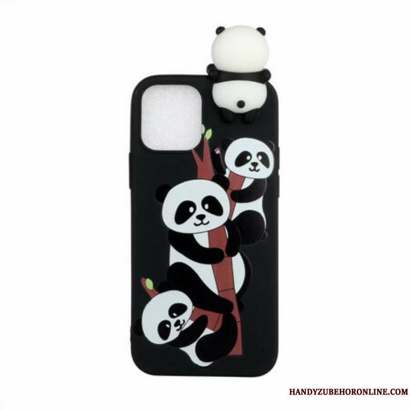 Coque iPhone 13 Pro 3D Pandas Sur Le Bambou