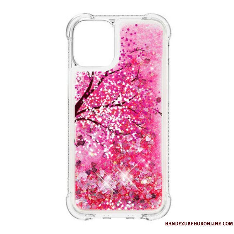 Coque iPhone 13 Pro Arbre Paillettes