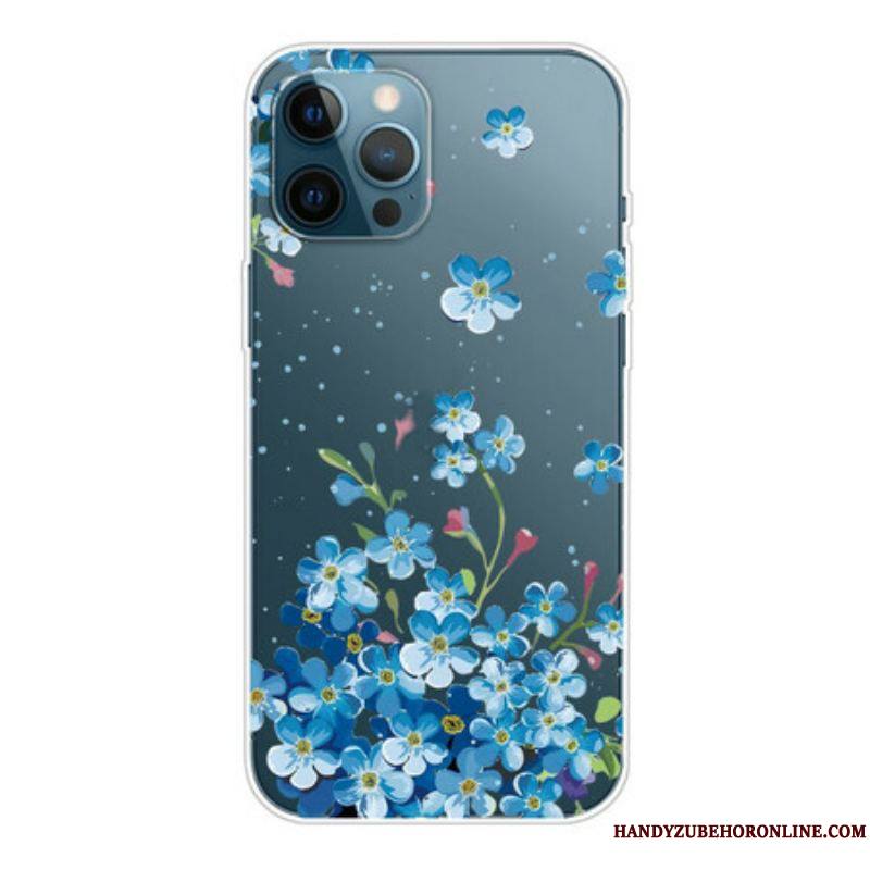 Coque iPhone 13 Pro Bouquet de Fleurs Bleues