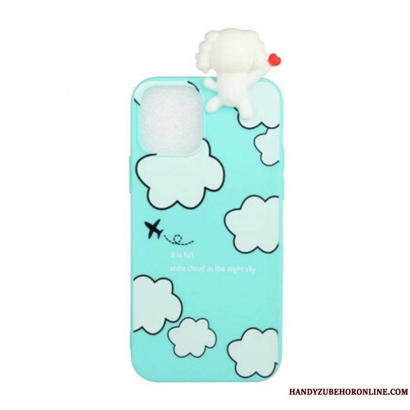 Coque iPhone 13 Pro Chien dans les Nuages 3D