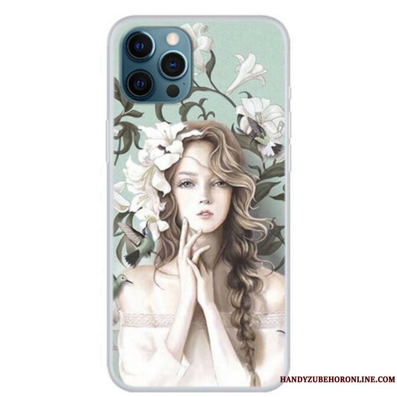 Coque iPhone 13 Pro La Femme à Fleurs