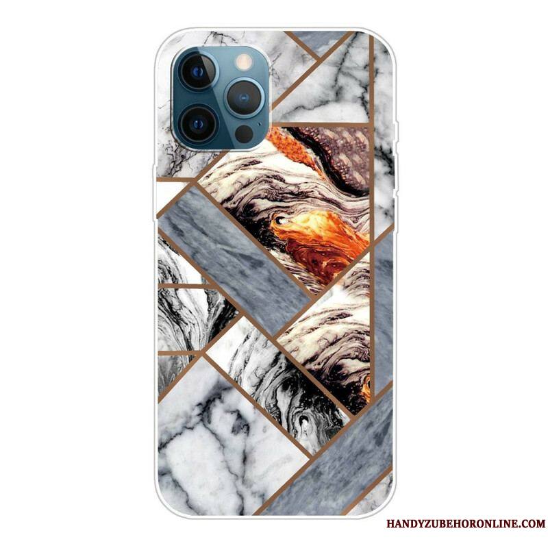 Coque iPhone 13 Pro Marbre Géométrique Décliné