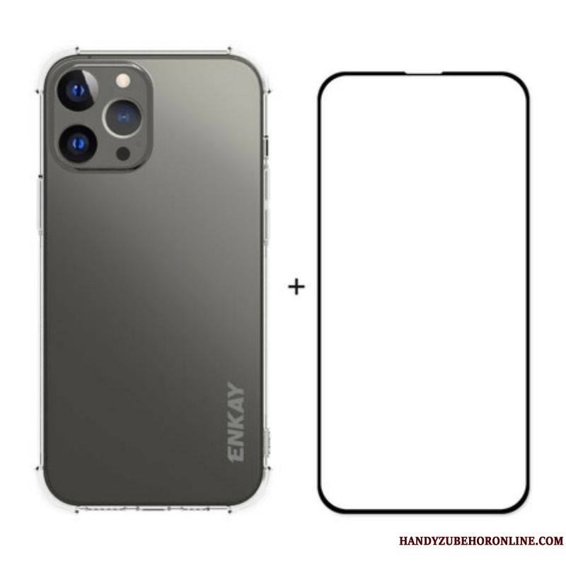 Coque iPhone 13 Pro Max Combo Coque et Verre trempée Écran ENKAY