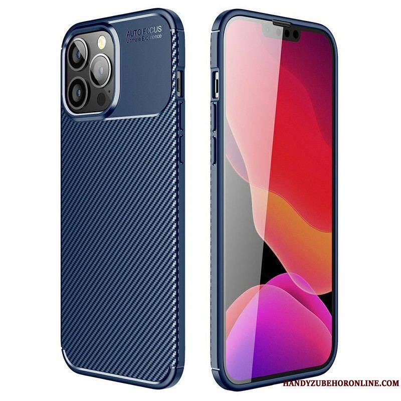 Coque iPhone 13 Pro Max Flexible Texture Fibre Carbone