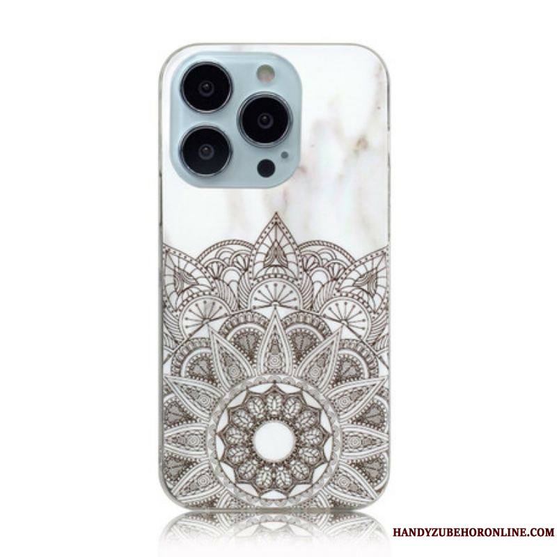 Coque iPhone 13 Pro Max Mandala Marbré