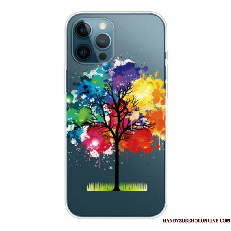 Coque iPhone 13 Pro Max Transparente Arbre Aquarelle