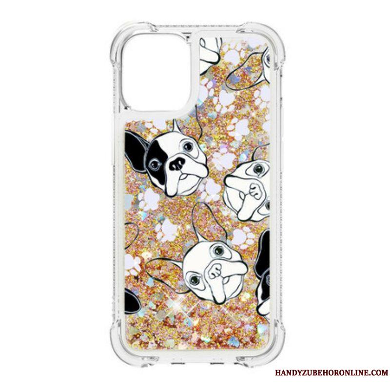 Coque iPhone 13 Pro Mr Chien Paillettes