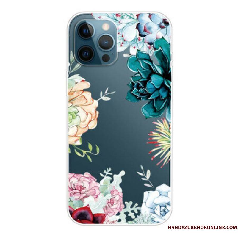 Coque iPhone 13 Pro Top Fleurs Aquarelle