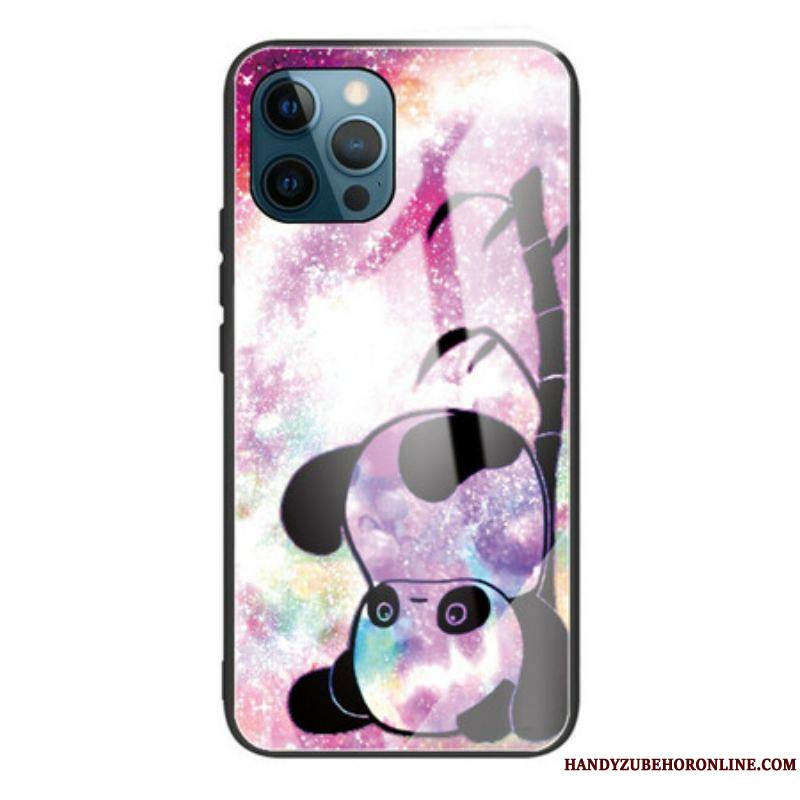 Coque iPhone 13 Pro Verre Trempé Panda et Bambou