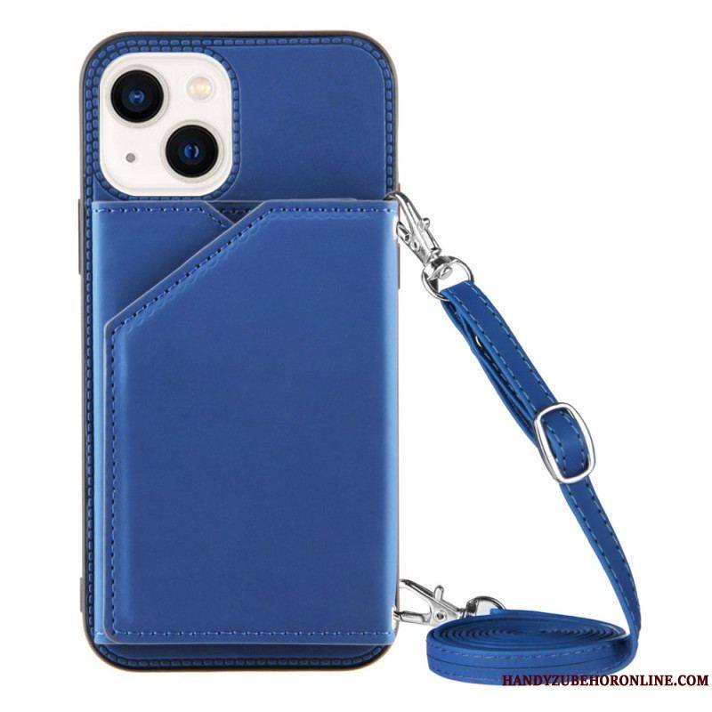 Coque iPhone 14 Bandoulière Porte-cartes