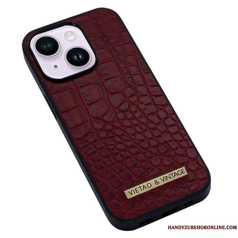 Coque iPhone 14 Plus Effet Peau Crocodile VIETAO